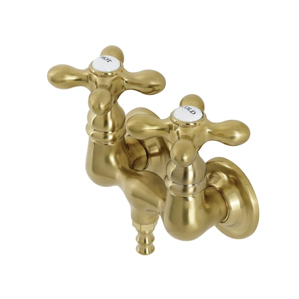 Kingston Brass AE37T7 3-3/8 Inch Wall Mount Tub Faucet, Brushed Brass AE37T7 - main